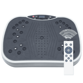 Vibrating Plate Fitness Equipment Full Body Workout Vibrating Fitness Platform Home Weight Loss And Body Shaping Training Equipment (Option: Grey)