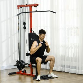 Lat Pull Down Machine (Option: Black, Red-1970x345x150 mm)