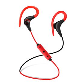 Wireless Headsets V4.1 Sport In Ear Stereo Headphones Sweatproof Noise Canceling Earphones Back Headphone With Mic Handsfree For Running Hiking T (Option: Red)