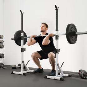Adjustable Power Tower Dip Station Pull Up Bar Squat Rack Power Cage At Home Workout Equipment (Option: Silver-1235x310x130 mm)