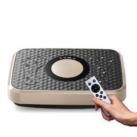 Vibration Plate Fitness Platform, Whole Body Exercise Machine for Lymphatic Drainage, Shaking Workout Board with 120 Speed Levels (Main Color: Golden Black, Main Material: Rubber)