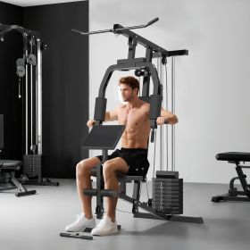 Multi-Exercise Full-Body Weight Rack with Bench Press (Option: Black-1920x430x180 mm)